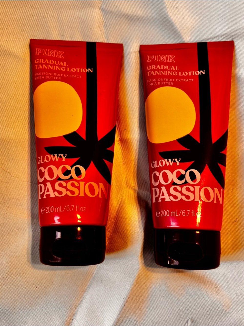 New, Sealed Victoria’s Secret PINK CoCo Passion Gradual Tan Lotion Set Of 2